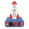 Lexibook – Raket digitale wekker voor kinderen met nachtlampje Snooze, kinderklok, lichtgevende raket, blauw – RL800SPC
