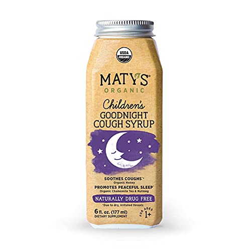 Matys Organic Childrens Goodnight Cough Syrup Made with Organic Honey Chamomile & Nutmeg - 6 fl oz.