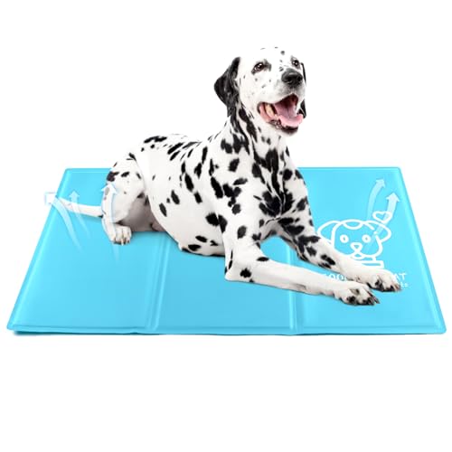 Dog Cooling Mat - Durable Pet Cool Bed Mat, Non-Toxic Gel Self Cooling Pad Scratch Resistant, Dog Ice Blanket Great for Keeping Pet Cool in Summer- Extra Large 100 x 60cm XL