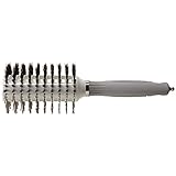 Olivia Garden Ceramic + IonTM Turbo Vent Oval Twin 100% Boar & Nylon Hair Brush Large - Anti-Static & Tourmaline-Ion