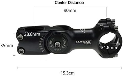Vista 2 de GOEXM MTB Bicycle Stem 25.4 31.8 Stem 90mm 110mm Mountain Bike Adjustable Raise up Handlebar Tube Stem for Most Bike Road Bike MTB BMX