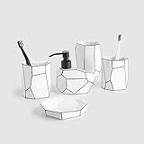 Badezimmer-Dekoration, Zubehör, Zahnbürstenhalter, Zahnpastaspender, Badezimmer-Set...