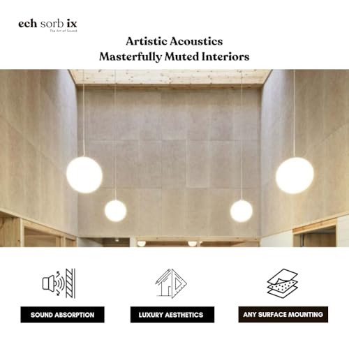 Image of MMT Acoustix Premium Felt Acoustic Panels for Offices, Bedrooms & Studios | Sustainable PET Felt Panels for Echo Reduction & Sound Absorption | 2x2 Ft, 9mm Thick | Sand - Pack of 8