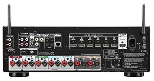 Denon AVR-X1700HDAB 7.2-Kanal AV-Receiver, HiFi Verstärker mit Dolby Atmos, DTS:X, 6 HDMI Eingänge...