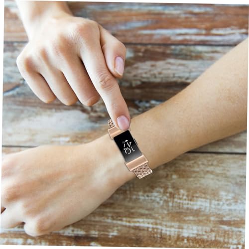Pulsera de acero inoxidable BESTonZON con bandas metalicas de alta densidad y ajuste 3