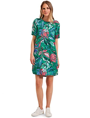 CECIL Damen B143468 Leinenkleid, Trefoil Green, XXL EU