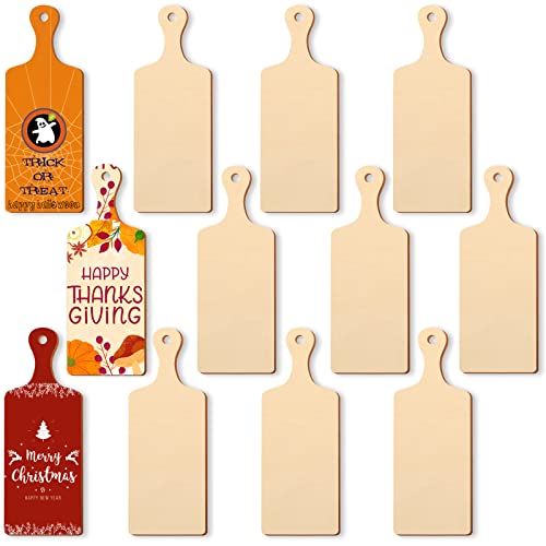 12 tablas de cortar mini de madera con mango miniatura 1