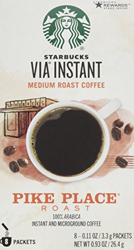 Image of Starbucks Via Instant Coffee Pike Place Roast, (Pack of 4)