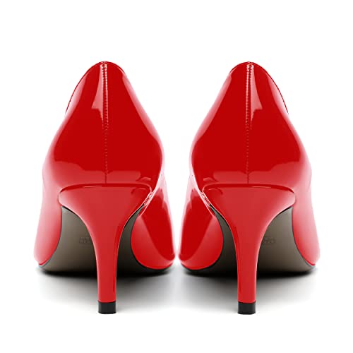 MOVINSTEPS Womens Peep Toe Dating Dress Patent Slip On Open Toe Stiletto Mid Heel Pumps Shoes 2.5 Inch4