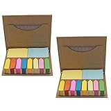 Ipienlee Environmental Protection Kraftpaper Sticky Memo Note and Page Markers Assorted Bright Color