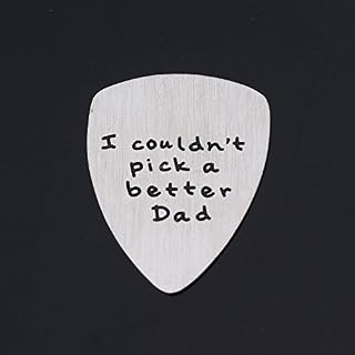 Bespmosp Médiator de guitare en acier inoxydable avec inscription en anglais « I couldn’t Pick a Better Dad » Cadeau de fête des pères - Les Beatles, Paul McCartney, John Lennon, RIngo Starr, George Harrison Bespmosp Médiator de guitare en acier inoxydable avec inscription en anglais « I couldn't Pick a Better Dad » Cadeau de fête des pères – Image 2
