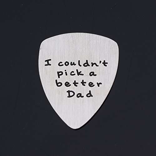 Bespmosp Médiator de guitare en acier inoxydable avec inscription en anglais « I couldn’t Pick a Better Dad » Cadeau de fête des pères - Les Beatles, Paul McCartney, John Lennon, RIngo Starr, George Harrison Bespmosp Médiator de guitare en acier inoxydable avec inscription en anglais « I couldn't Pick a Better Dad » Cadeau de fête des pères – Image 3