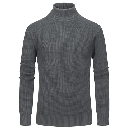 Ross&Freckle Men's Turtleneck Sweaters Long Sleeve Pullover Sweater Casual Knitted Sweater2