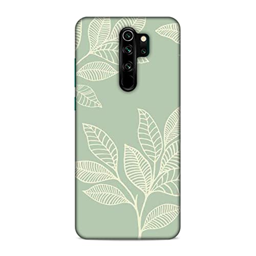 Image of Printed Mobile Back Hard Case Cover for Xiaomi Redmi Note 8 Pro | Leaves, Sketch, White Leaves A-2192