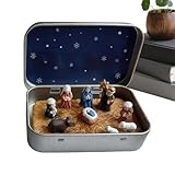 Weihnachtskrippen-Set | Religiöse Figuren aus Harz | Krippenfiguren für den Innenbereich Weihnachten | für christliche Reisen, Innenbereich, Schreibtisch, Tisch, Regal, Kamin, Wohnzimmer, Büro