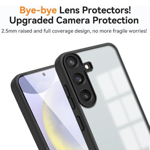 Image of KARWANBack Cover |Shockproof Bumper Case | Full Camera Protection | Raised Edges | Super Soft Side TPU | Bumper Case for Samsung Galaxy S24 Plus - Black