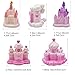 Pinenjoy 5Pcs Miniature Castle Figurines Mini Fairy Tale Princess House Figure Resin Fantasy Cake Toppers for DIY Fairy Garden Micro Landscape Desktop Decors