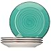 MamboCat Blue Baita White Under 4-częściowy zestaw talerzy do ciasta, miętowo-zielony, dla 4 osób, Ø 19,5 cm, z dekorem na patyku I talerzyki deserowe, talerze śniadaniowe, talerze sałatkowe I naczynia z kamionki