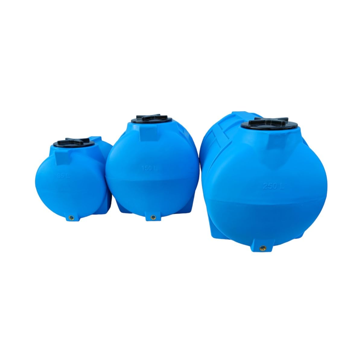 Varile 150L Depósito de Agua Potable Verde | Sin BPA | Rosca de Latón 3/4" Integrada | Fabricado en la UE | Apto para Alimentos | Horizontal