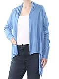 DKNY Womens Hi-Low Open Front Cardigan Top Blue XL