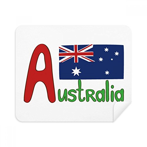 Chiffon lunettes en tissu suédé anti-traces motif Australie x2