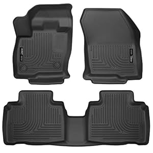 Husky Liners Weatherbeater Floor Mats | Fits 2015 – 2024 Ford Edge | Front & 2nd Row, 3-pc Black – 98781