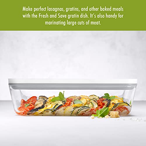 Image of ZWILLING Fresh & Save Large Vacuum Sealer Container, Casserole Dish with Lid, Brownie Pan, Lasagna Pan, Pizza Pan, 11.5 x 7.9 x 3.2-inch