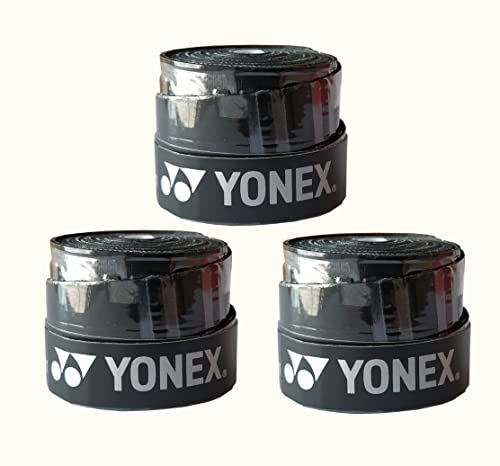 YONEX Etech 902 Badminton Grip (Pack of 3),Black