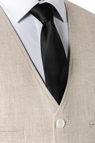 Linen Men's Vest Business Beach Wedding Waistcoat Summer Casual Western Dress Suit Linen Vest4