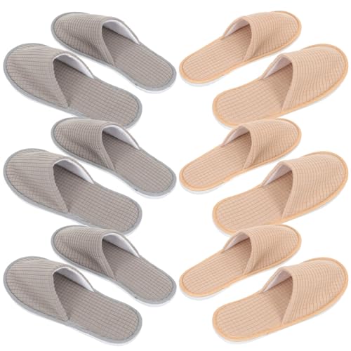 BIUDECO 6 paires Lot Invités Lavables et Antidérapants Pantoufles Portables pour Hôtel Spa et Voyage Confort et Hygiène pour Maison et Déplacements