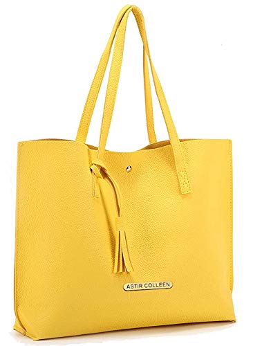 ASTIR COLLEEN Womens Tote Bag (Yellow) (B0919NCCF1) Amazon Price History, Amazon Price Tracker