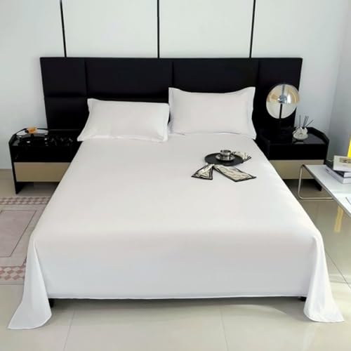 Soft Skin-Friendly Polyester Bed Sheet, Solid Color, Machine Washable, Comfortable, Breathable, Non-Fading, Multiple Sizes and Colors, Perfect for Bedroom, Easy to Maintain and Clean.