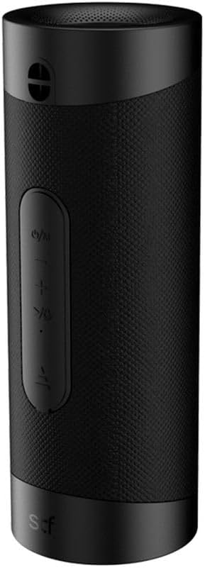 Side view of STF Lumo Tower speaker showing control buttons