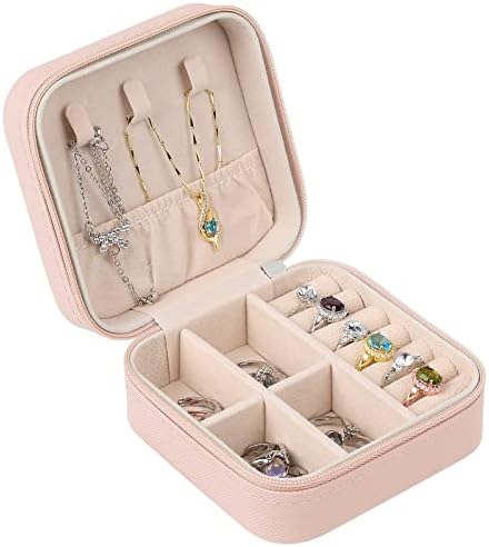 Jewellery Box Organiser for Girls Women, Mardiko 2-Layer Lockable Large PU Leather Jewelry Storage Case for Necklaces Rings Earrings Bracelets (Green)