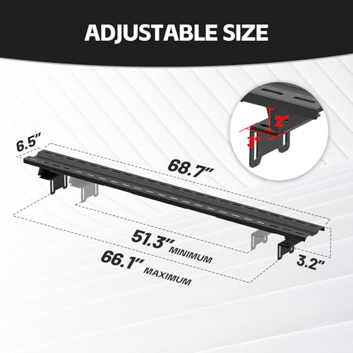 Image of YZONA Adjustable Truck Bed Racks Compatible with Tacoma /Silverado /Sierra /Ram /Tundra /Titan /Frontier /Colorado /Canyon /Ford F-Series /JT /Ranger /Maverick, Universal Cargo Cross Bar