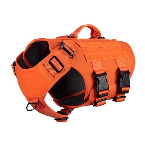 ICEFANG GN3 Tactical Dog Harness with 6X Buckle,Dog Molle Vest with Handle,3/4 Body Coverage,Hook...