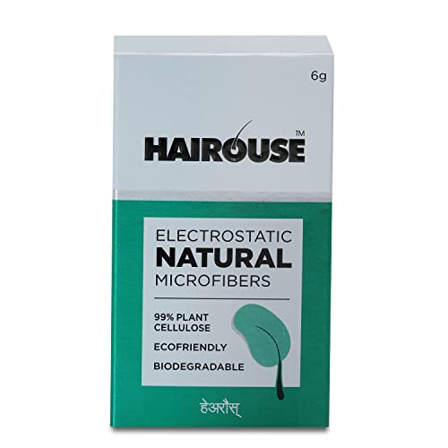 Image of NEW ! Hairouse Natural Hair Building Microfibers (Medium Brown) 6 Gms | Hair Fibre to Cover Bald Patches, Thinning Hairs, Instant Volume & Fuller Look for Men & Women | Ecofriendly & Biodegradable