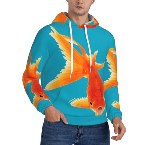 Sweat à capuche en polaire imprimé poisson idéal pour vos voyages et la maison