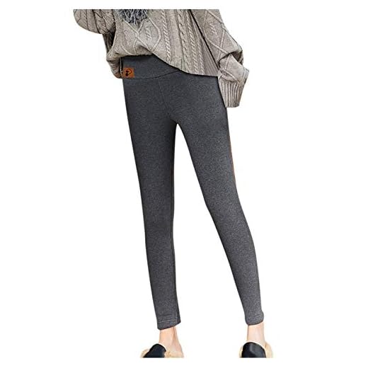 Vectry Damen High Waist vintervarma leggings sammet elastiska leggings byxor tjock skinny fleece fodrade damasker tjocka tights plus storlek byxor M-4XL