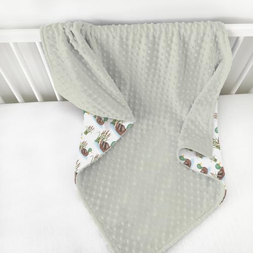 Image of Mallard Duck Lake Leaves Baby Blanket for Girl Boy with Dotted Backing Double Layer Wild Duck Hunting Soft Swaddle Receiving Blanket Toddler Nursery Crib Bed Blanket Hunting Lovers Gift 30x40