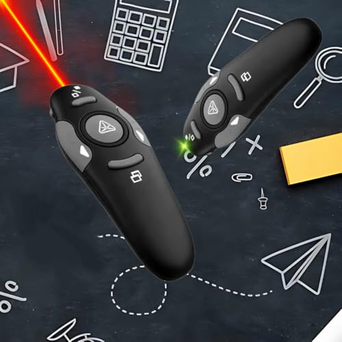 Apresentador de Slides Sem Fio Com Laser Pointer Premium Apontador PowerPoint Caneta Passador de Sli
