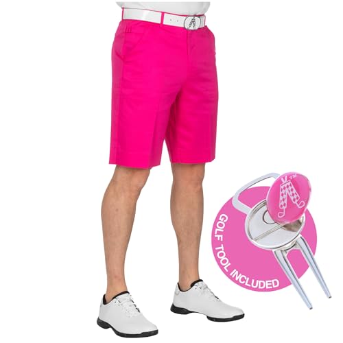 Royal & Awesome Men's Golf Shorts, Pink Ticket, 30W at Amazon