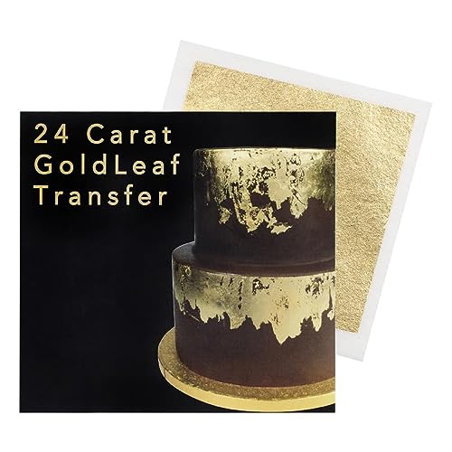 Sugarflair Gold Leaf Transfer : 24 carat gold - 80 x 80 mm