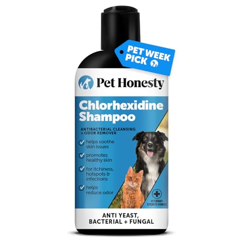 Pet Honesty Chlorhexidine Cat & Dog Seasonal Itch Relief Shampoo, for Allergies, Itching, Skin and...