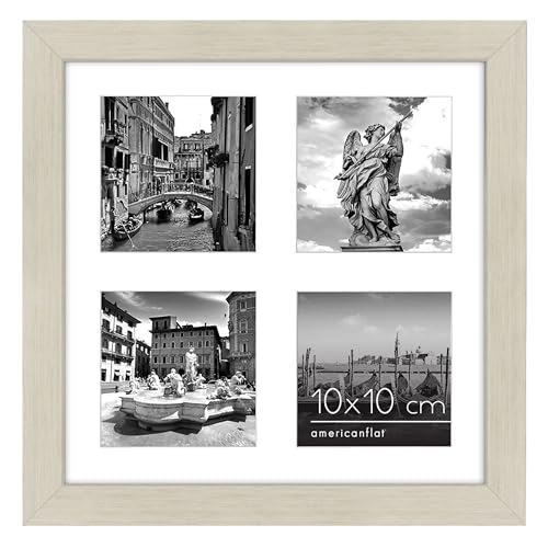 Americanflat 25x25 cm Bilderrahmen Collage aus hellem Holz - Zeigen Sie...