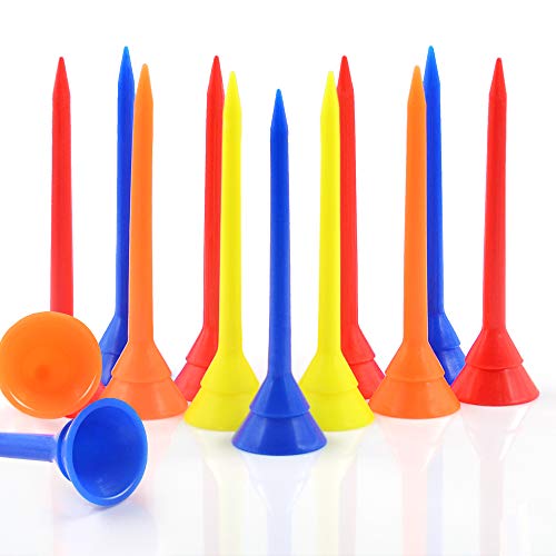 Champkey Big Cup 3-1/4" Golf Tees (50 pcs,Mix Color) - Reduce Friction