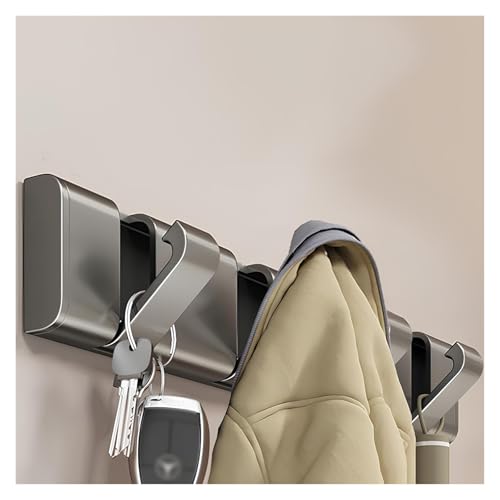 Perchero de pared con ganchos retráctiles paquete de 3 organizador para ropa y llaves