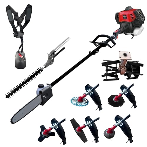 Synergy Desbrozadora Multifunción Gasolina 8 en 1 65cc 4 9cv Motor 2T Cuchillas Helicoidales Cortasetos