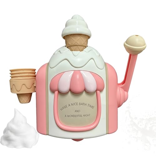 Dispensador de helados de baño, juguete educativo juego de rol juego de agua, máquina de helados, para niñas y niños a partir de 4 años, baño, ducha, piscina, tiempo de juego