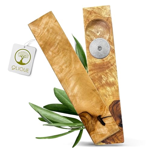 Abrebotellas de madera de olivo – Abrelatas de cerveza hecho a mano como regalo individual (susto de conos)